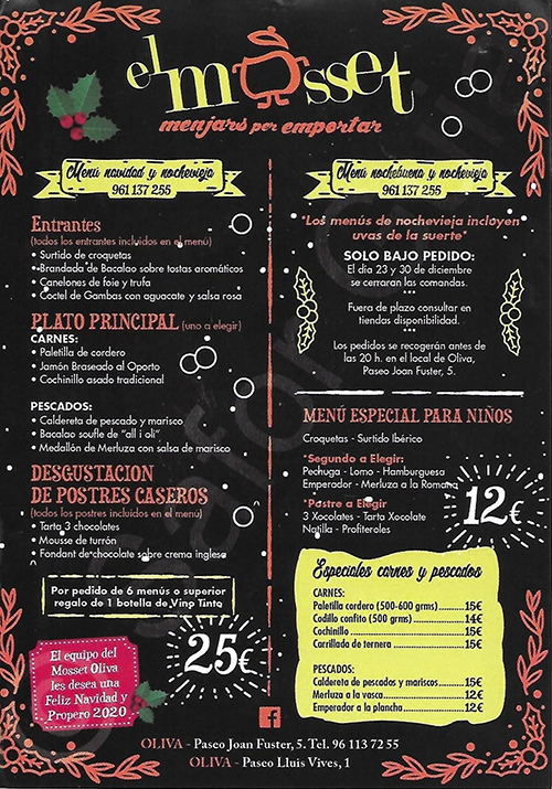 menú navideño